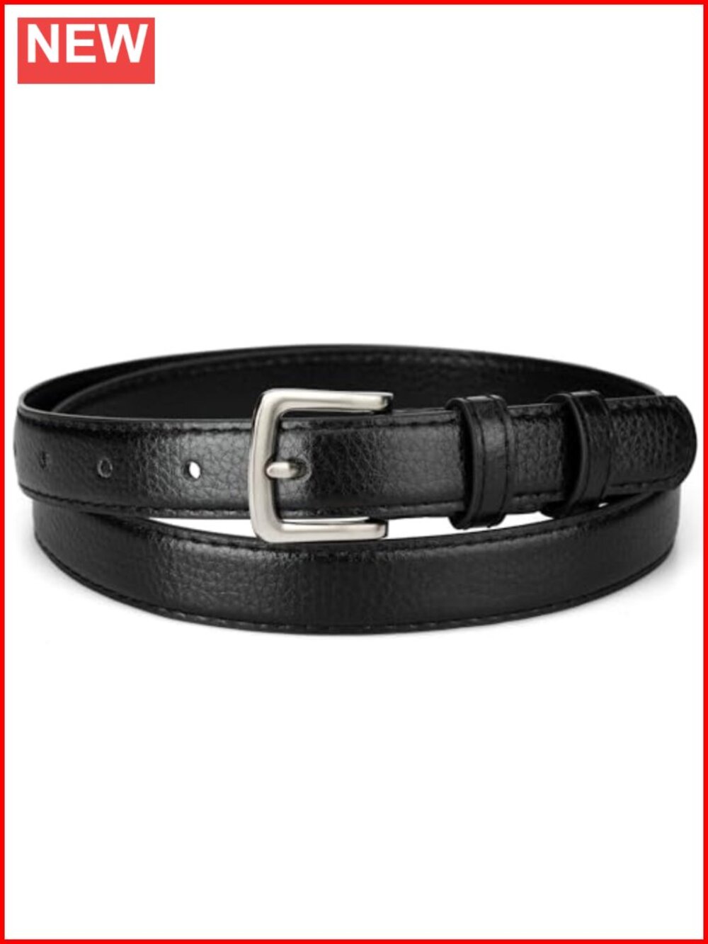 Women's Faux Leather Waist Belt with Alloy Buckle for Jeans Dress